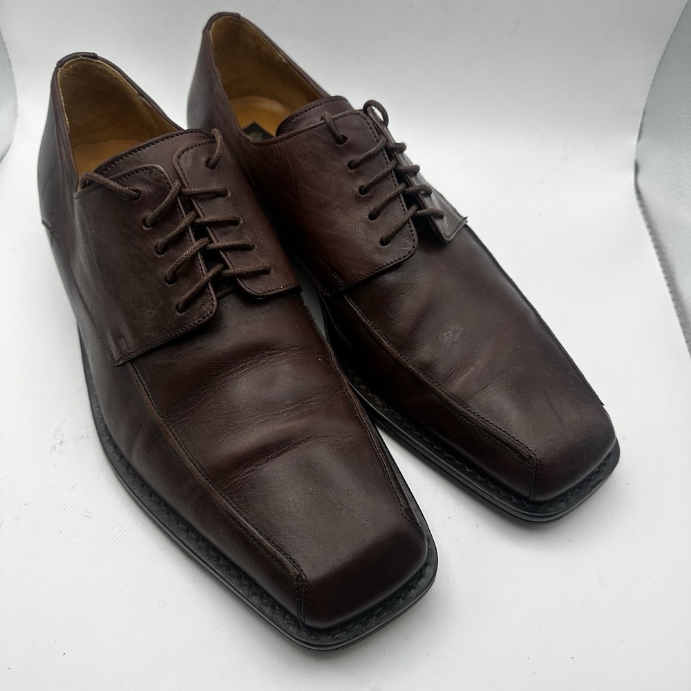 Mezlan Linosa Men's Oxfords Brown Leather Lace Up Dress Shoes 8 M
